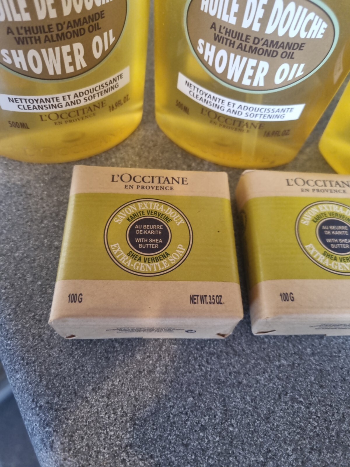 3x NEW L'OCCITANE Luxury Size Almond Shower Oil *500ml* And 2x 100g