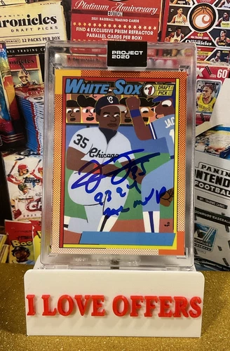 5/5 PROJECT 2020 TOPPS FRANK THOMAS BECKETT AUTOGRAPH NO NAME NNOF KEITH SHORE
