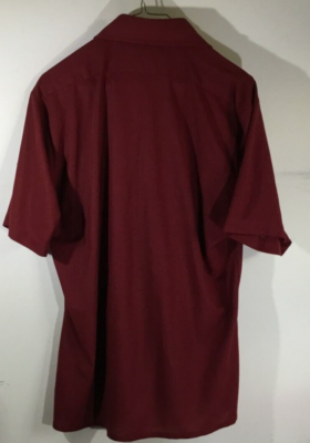 men's burgundy dress shirt short sleeve Ash & Erie Heather Burgundy Short Sleeve Shirt for Short Men