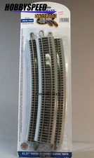 BACHMANN E-Z TRACK HO 33.25" RADIUS 18° CURVE (5) ns gray Nickel Silver BAC44504