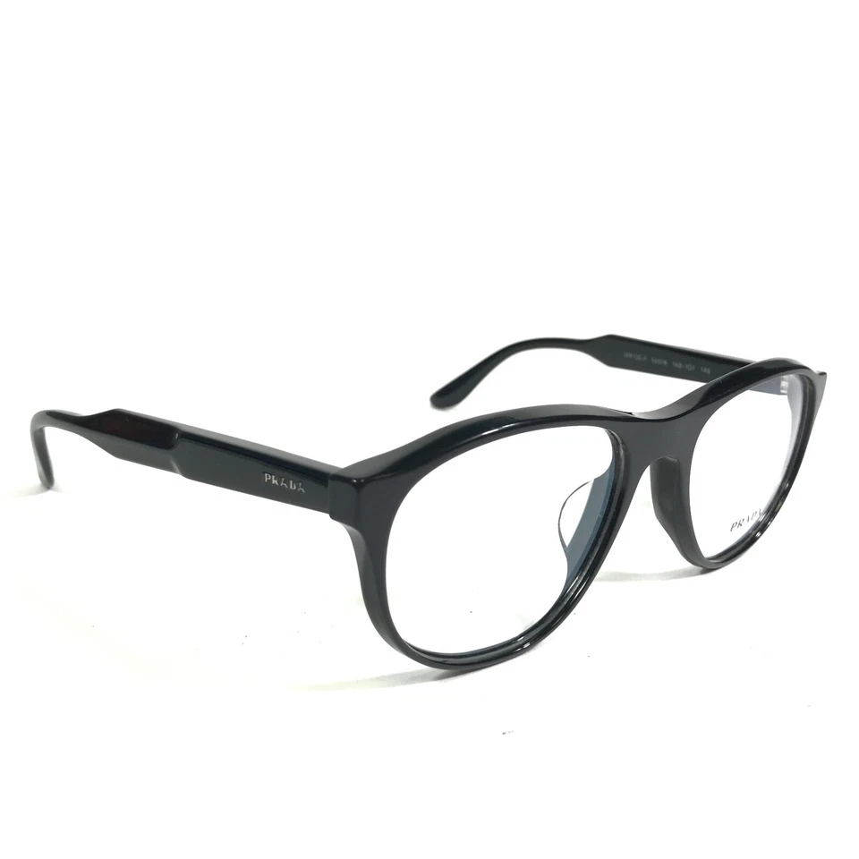 Monturas de gafas negras redondas cuadradas Prada Journal VPR 12S-F 1AB-1O1 54-18-145 Foto 2 de 4