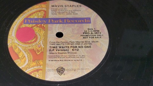 Mavis Staples Time Waits For No One 12" Vinyl 1989 Paisley Park PROMO - Picture 2 of 3