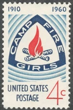US. 1167. 4c. Camp Fire Girls Emblem, 50th ANNIV of CFG's Movement. MNH. 1960
