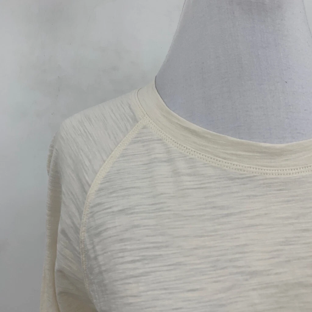 athleta classic slub long sleeve breathable crew shirt