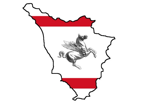 Auto Aufkleber Italien Region " TOSKANA " Sticker 11x10 cm konturg. - Bild 1 von 1