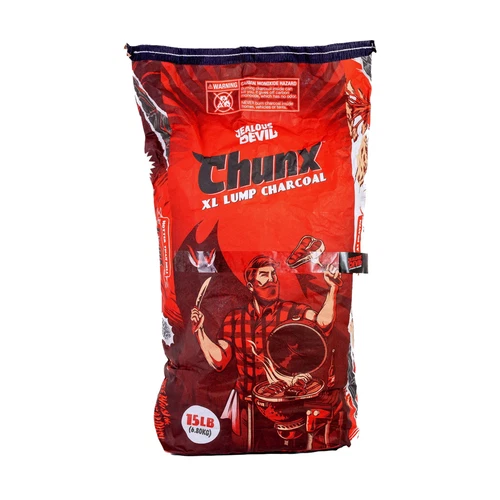 Chunx XL - 15 lbs Natural Hardwood Lump Charcoal, High Heat, Long Burn, Low Ash