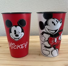 Mickey Mouse Disney Plastic Tumblers Cups Set of 2 16oz New BPA-FREE