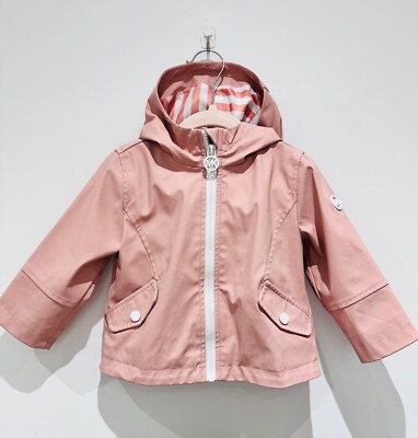 Michael Kors Pink Rain Jacket Rain Coat Michael Kors Missy Hooded
