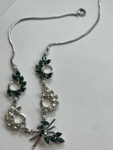 Vintage Sterling Silver Rhinestone Necklace by STAR-ART 1930’s 1940’s 20.6 G - Picture 9 of 12