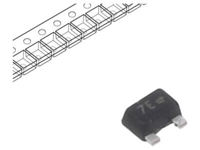10X DTA113EM3T5G Transistor: PNP bipolar BRT 50V 100mA 260mW SOT723 R1: 1kΩ ON S