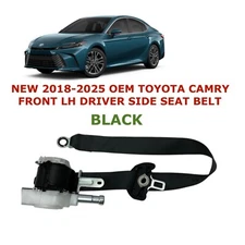 2018 19 20 21 22 23 24 2025 Toyota Camry front left side seat belt BLACK