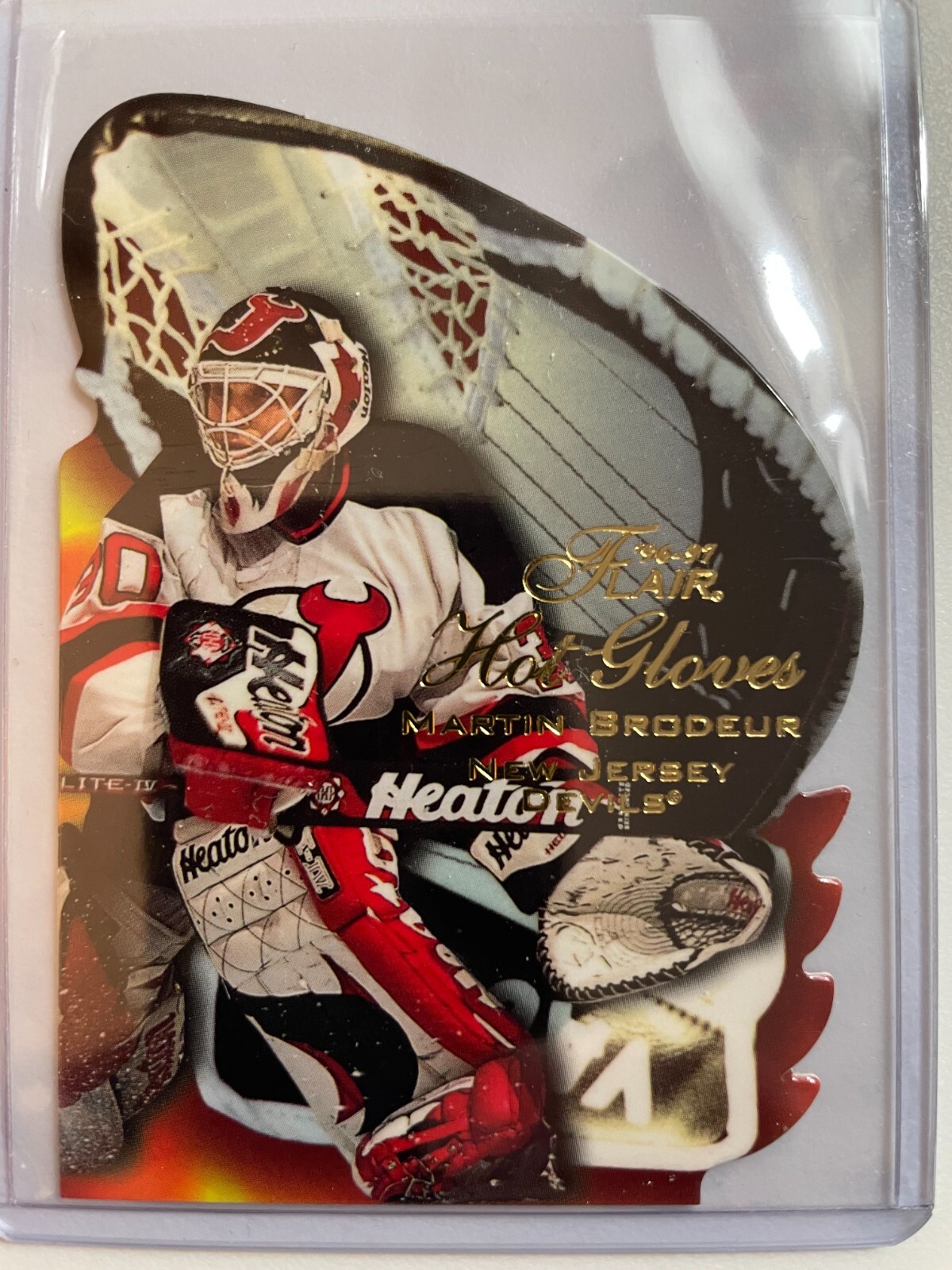 1996-97 Flair Hot Gloves #2 Martin Brodeur  (HOF)