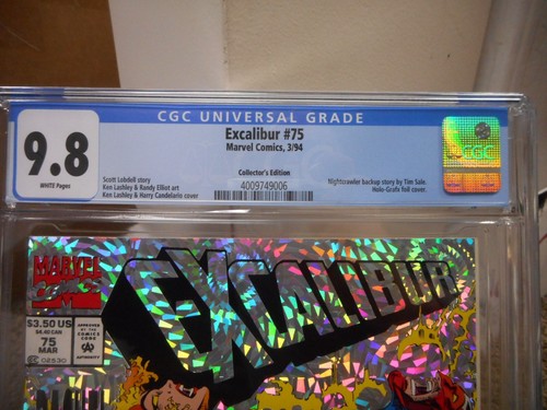 Excalibur 75 cgc 9.8 Marvel 1994 NEWSSTAND variant cover Nightcrawler X-Men WP - Picture 3 of 4