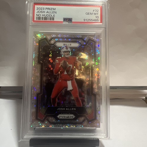 Prizm 2023 #32 Josh Allen senza huddle PSA 10! POP 3 banconote di bufalo a lastra pulita - Foto 3 di 5
