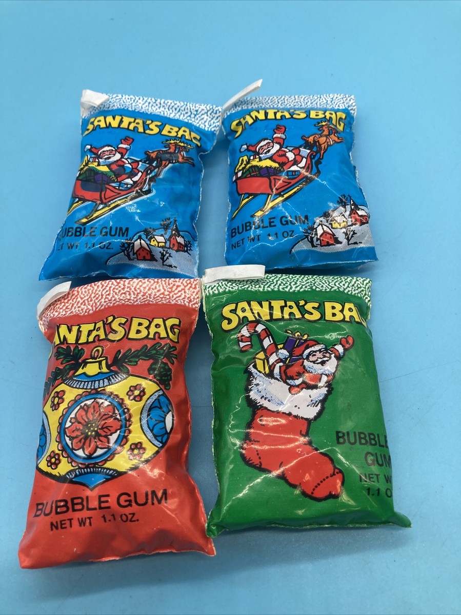 Santa's Bag Bubble Gum Set Of 4 Packs | eBay