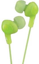 JVC HAFR6G GUMY Plus Earbuds With Microphone  In-line Remote Green  Used Very