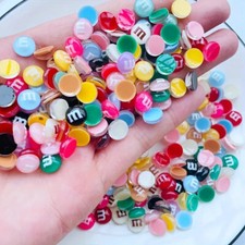 Dollhouse Miniature Resin Flatback M&M Candies 1/6 Scale 20 Pcs. Vivid Colors