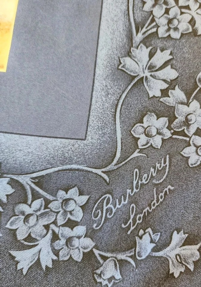 Burberry London 100% Silk Vintage Scarf - Image 3 of 4