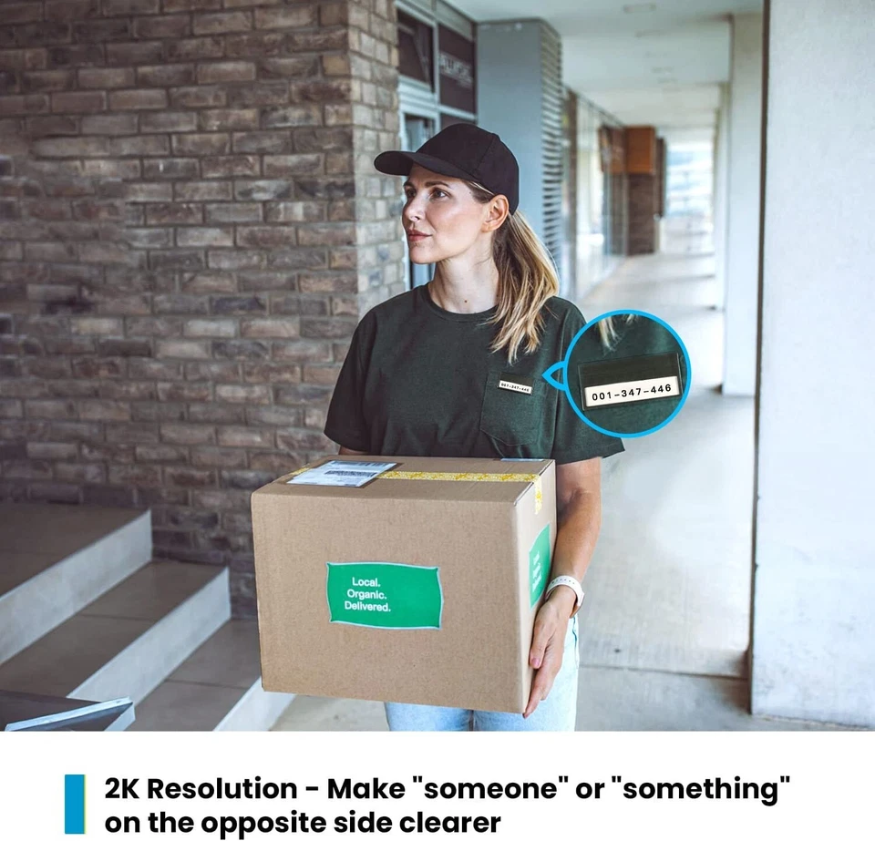 ieGeek 2K Wireless Battery Video Doorbell Camera Smart Home WiFi Chime Bell UK - Image 3 of 4