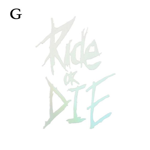DE-1x Ride or Die Black Bike Frame Text Decal Stickers Sticker BMX Bike U3X3 - Bild 23 von 25