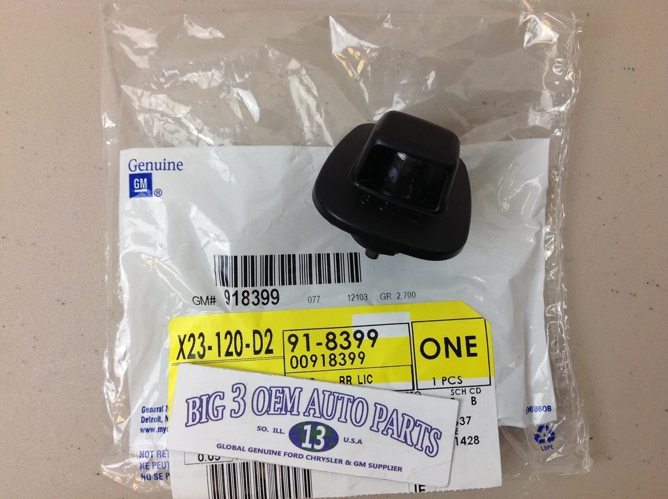 Parachoques trasero negro Chevrolet GMC C/K Truck Subruban LÁMPARA PLACA DE LICENCIA nuevo OEM Foto 3 de 4