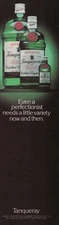 1985 Vintage Print Ad Tanqueray Even a perfectionist needs a little variety now