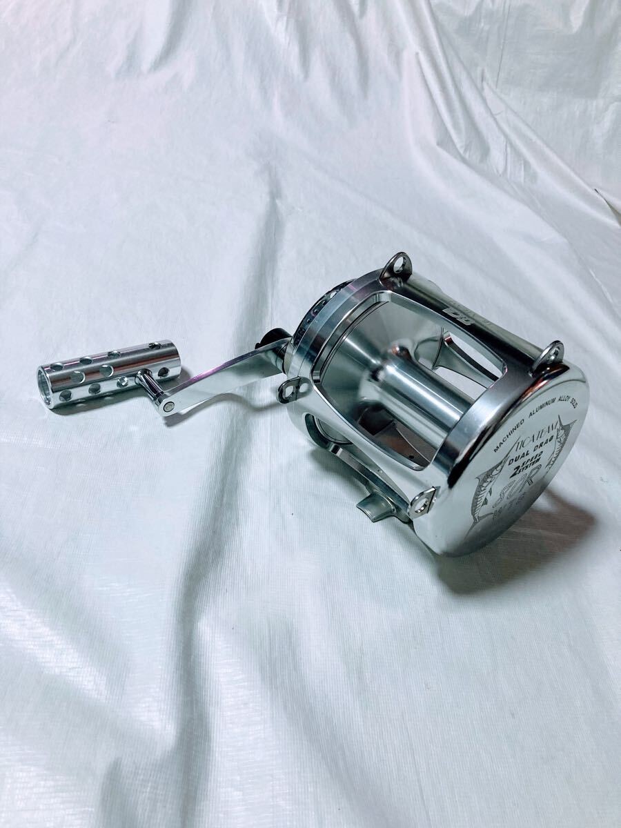 No236 Tica 80R Wts Dual Drag 2Speed System Silver Used Item Team Trolling Marlin