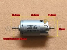 1pcs for 395 DC12V-18V 11700rpm dual shaft carbon brush motor for robot #zb