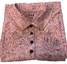 Men  s Taylorbyrd Pink Polo Shirt ,Star Burst Pattern