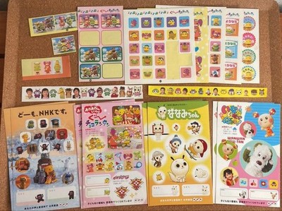 NHK Kids Stickers ''Okaasan to Issho,'' ''Inai Inai Baa,'' Domo, Nanami Used