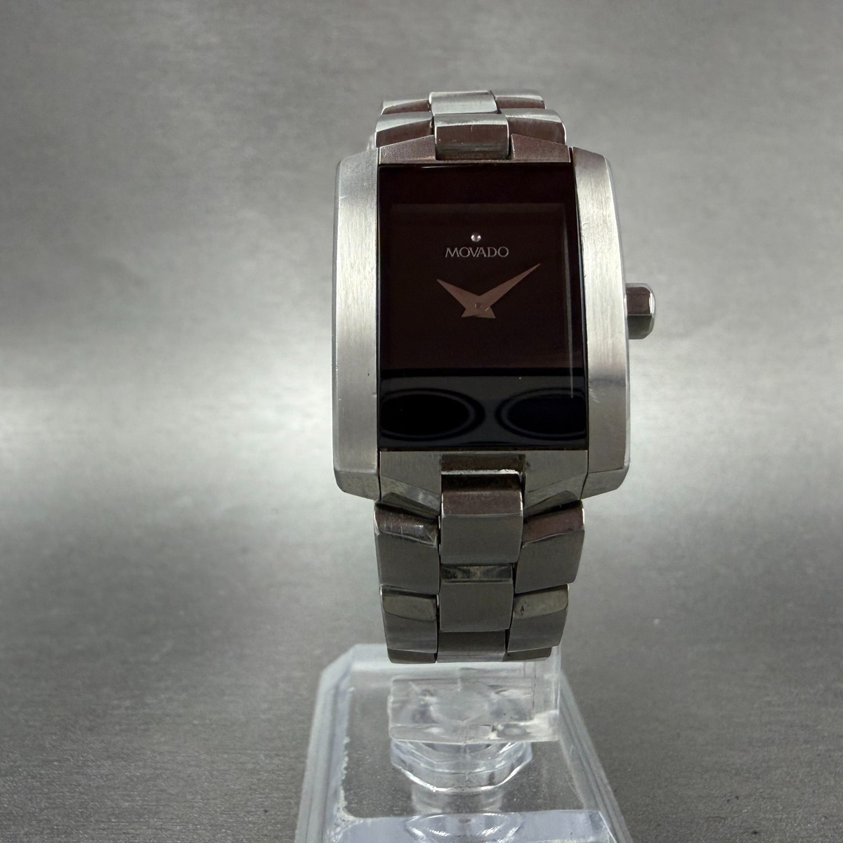 Movado Eliro Watch Women 22mm Black Dial Stainless Steel 84 C1 415 