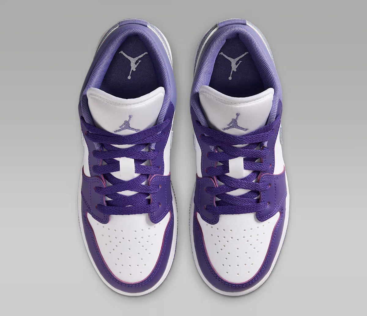 Air Jordan Low Shoes Court Purple White Big Kids' (GS) Size
