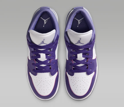 Air Jordan 1 Low Shoes Court Purple White Big Kids' (GS) | Size