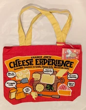 Trader Joe’s Fashion Bag Cheese Adventures Reusable Cotton Shopping Tote NWT FUN