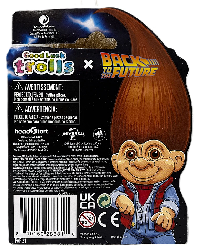 Muñeca Good Luck Trolls Regreso al Futuro MARTY McFLY Icono Troll Edades 5+ NUEVA 2025 Foto 2 de 2
