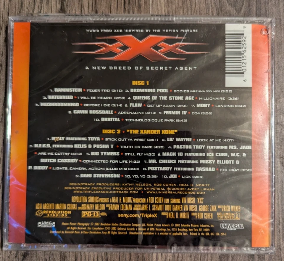 Vin Diesel Music From and Inspired From XXX CD Limited Edition 2002 New Sealed - Image 2 of 4