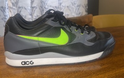 Nike ACG Air Wildwood Black Electric Green Running Sneakers AO3116-002 Sz 10.5
