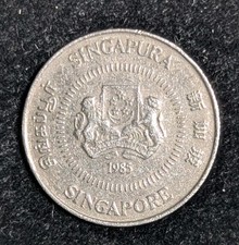 1985 Singapur 10 Cent zirkuliert KM# 51
