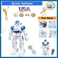 RC Robot Toys for Kids Programmable Gesture Sensing Remote Control Blue