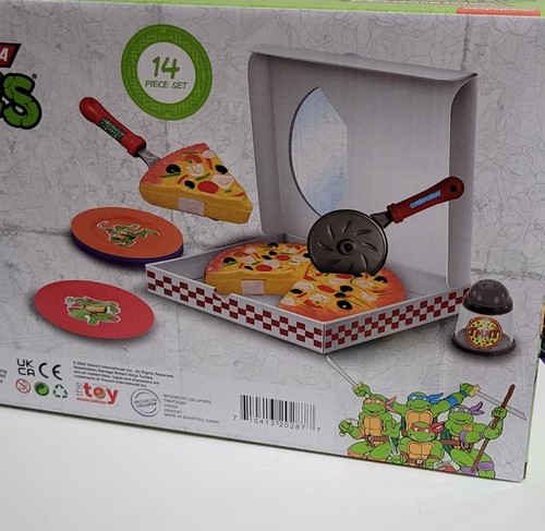 2022 Teenage Mutant Ninja Turtles PIZZA PARTY SET 14 Pieces Pizza Box Included - Picture 6 of 6