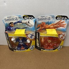Heroes of Goo Jit Zu Marvel Fantastic Four Human Torch & Mister Fantastic Read