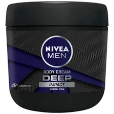 Nivea Men Deep Impact Normal Skin Body Cream, 13.5oz (400ml) Brand New