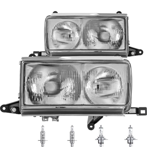 Halogen Scheinwerfer Set H4/H1 FüR Toyota Land Cruiser 80 Inklusive Lampen-image