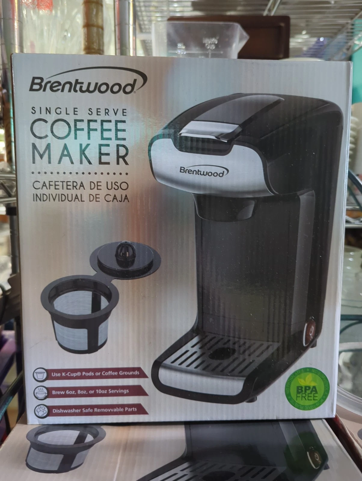 Brentwood Single Serve Coffee Maker TS-1101BK K-Cups Pods
Opens in a new window or tab