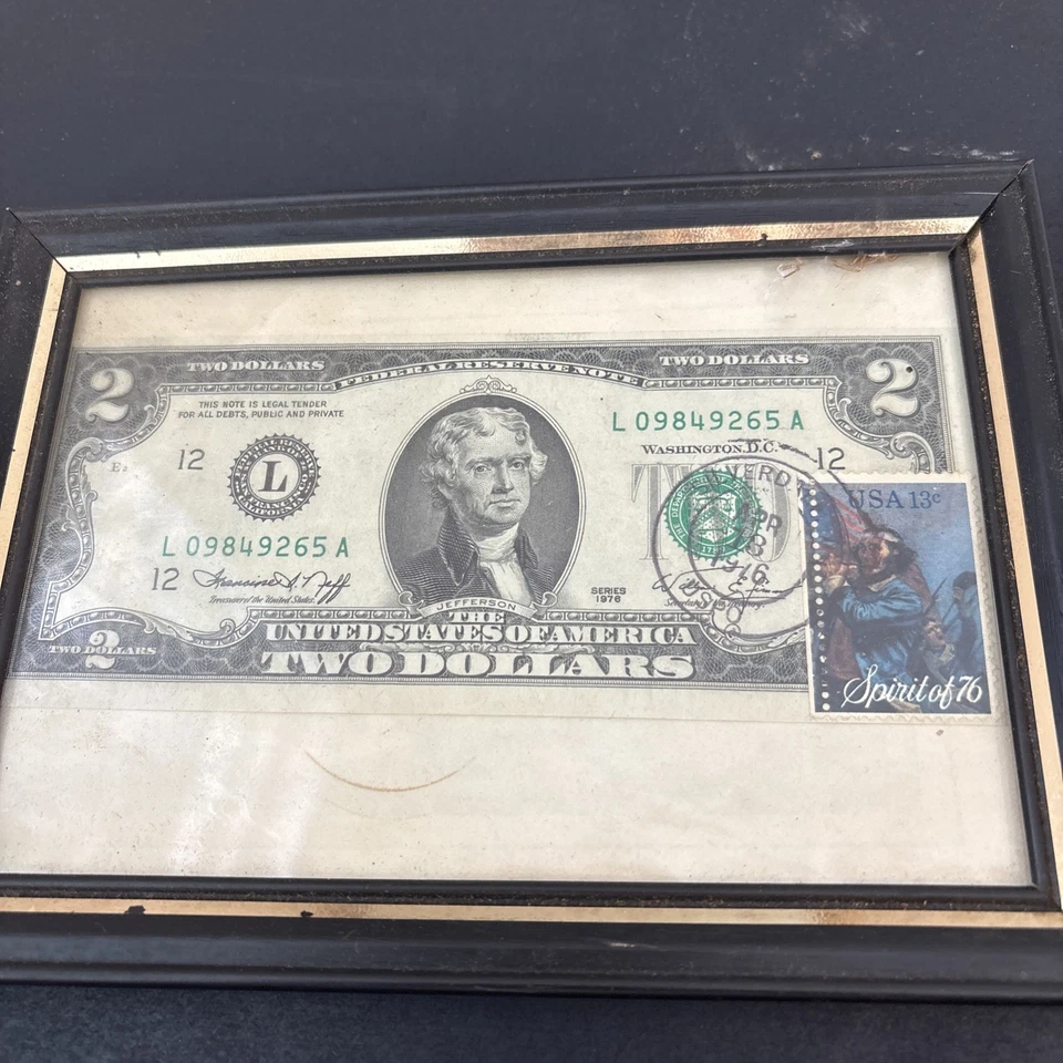 1976 $2 Two Dollar Bill - Stamped 4/13/1976 PCGS 63 PPQ FDOI 2 Consecutive SN V3 - Image 3 of 4