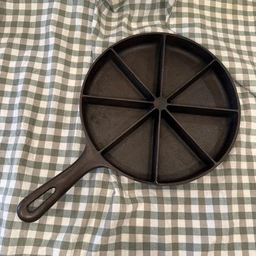 BSR 8 Wedge Corn Bread Skillet Cast Iron Vintage Restored Made in USA