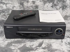 Daewoo DV-K47N VHS VCR 4 Head Video Cassette Recorder Remote & Manual Video Demo