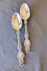 Pair Gorham Lily by Whiting No. 88 8 1/8" 146g Sterling Silver Serving Spoons