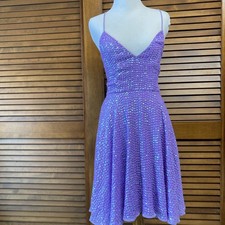 ASOS DESIGN VTG mini dress lilac sequin Purple Party Size 2