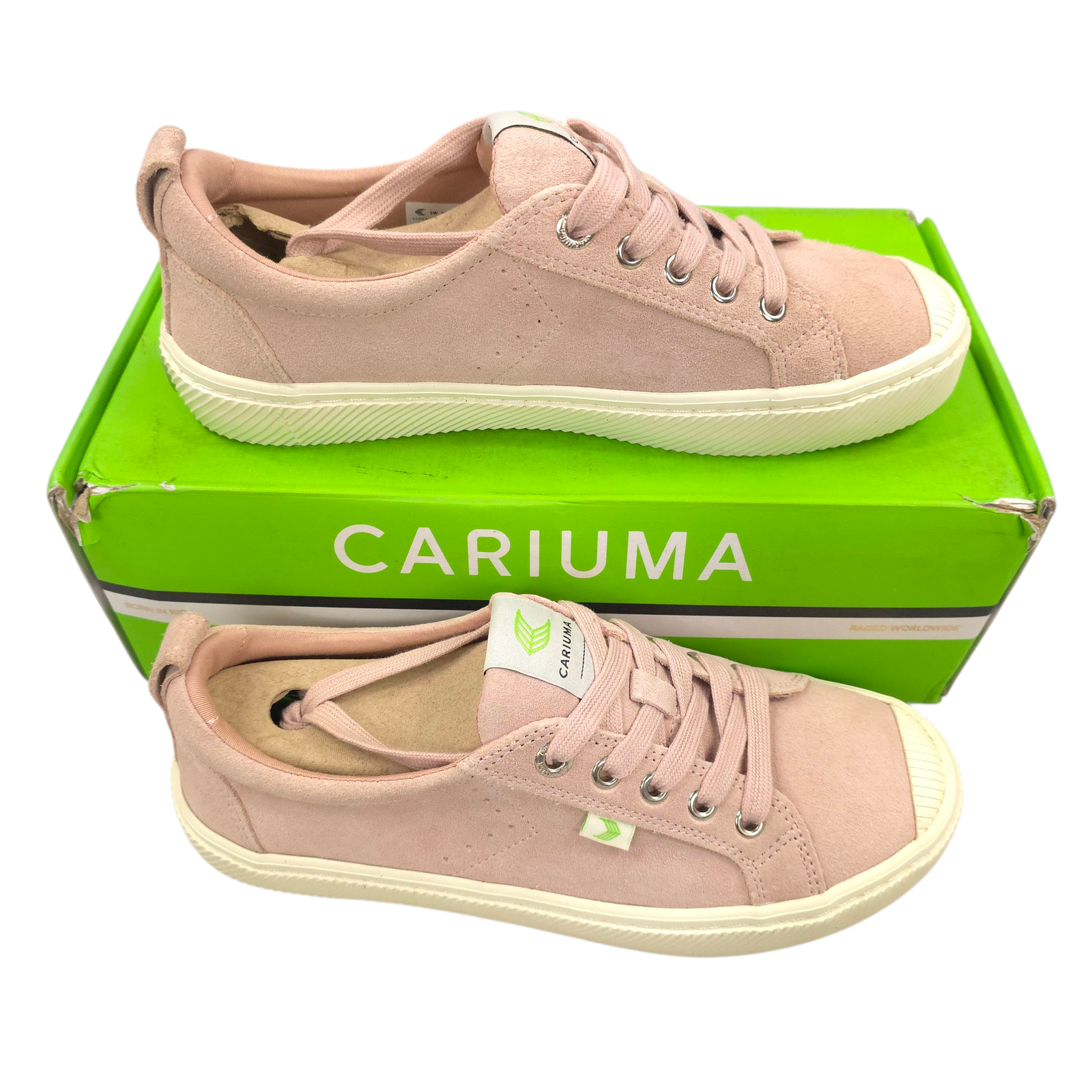 Cariuma OCA Low Shoes Womens Size 8 Rose Suede Vegan Low Top Sneakers